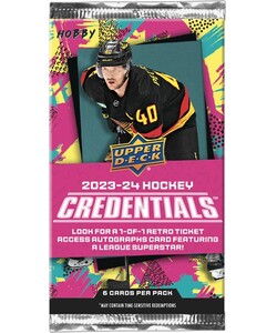 Upper Deck Upper Deck Credentials Hockey 23/24 Hobby Booster 053334514804