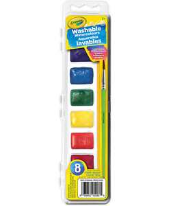 Crayola Aquarelles Lavables 8 couleurs 063652052605