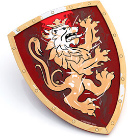 Liontouch Costume chevalier noble rouge bouclier en mousse 11350 5707307113505