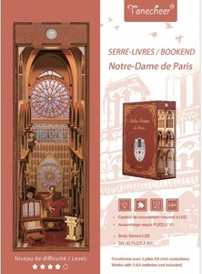 Jacarou Casse-tête 3D DIY Serre-livres Notre-Dame de Paris 731093611452
