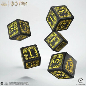 Q-workshop Harry Potter. Hufflepuff - Dés (5d6) et pochette 5907699496877