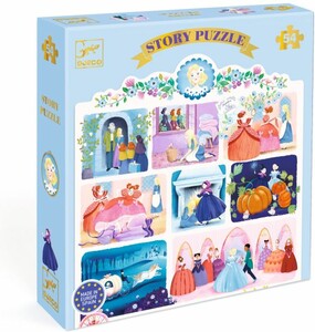 Djeco Casse-tête Puzzle histoire Cendrillon 54 pcs (fr/en) 3070900070530