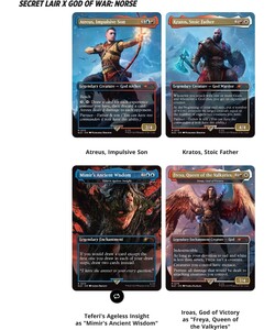 Wizards of the Coast MTG secret lair - playstation super drop - god of war - redemption 195166308494