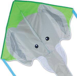 Premier Kites Cerf-volant monocorde large facile à voler éléphant gris 46'' x 90'' 630104440794