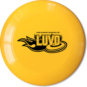 Ligue Ultimate Vallée-de-l'Or (LUVO) Disque Ultimate 175g jaune logo LUVO noir 