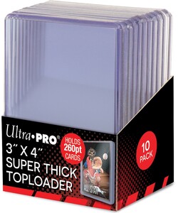 Ultra PRO Protecteurs de cartes rigides toploader 3x4 260pt super thick 10ct 074427852382