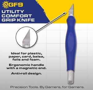 GF9 Outils a modele reduit : couteau utilitaire à prise confortable 9420020258136