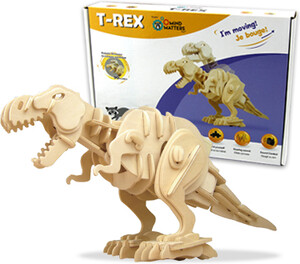 Mind Matters Toys Tyrannosaure (T. rex) à assembler, reagit au son, rugissant-croqueur 067233100013
