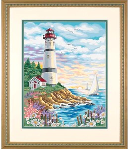 Dimensions PaintWorks Peinture à numéro Phare au lever du soleil 11x14" 91164 088677911645