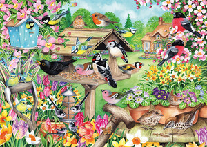 Falcon de luxe Casse-tête 500 Oiseaux et jardin au printemps (Spring Garden Birds) 8710126112809