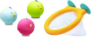 Escabbo Hoopy - Jeu de basket et 3 aspergeurs-oiseaux pour le bain 713541307636