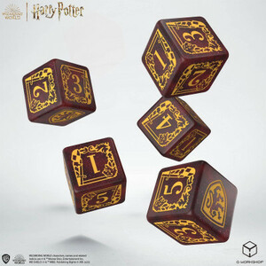 Q-workshop Harry Potter. Gryffindor - Dés (5d6) et pochette 5907699496846
