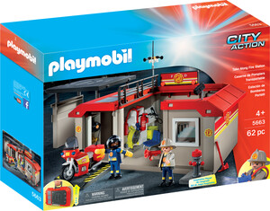 Playmobil Playmobil 5663 Caserne de pompiers transportable (juin 2016) 4008789056634