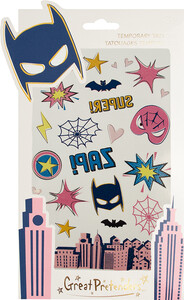 Creative Education Costume Superhero Star Tattoos, 18pcs 771877974564