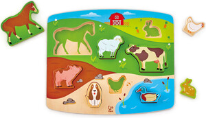 Hape Casse-tête 8 bois animaux de la ferme 6943478018723