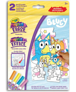 Crayola Ensemble de casse-tête réutilisable Crayola Colour & Erase Bluey 063652694201