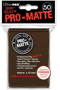 Ultra PRO Protecteurs de cartes Standard PRO-Matte brun 66x91mm 50ct 074427841898