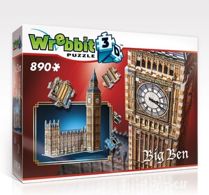 Wrebbit Casse-tête 3D Big Ben, Londres, Angleterre, Royaume-Uni (890pcs) 665541020025