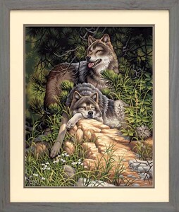 Dimensions PaintWorks Peinture à numéro Loups sauvages et libres 16x20" 91416 088677914165