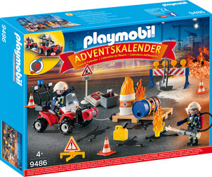 Playmobil Playmobil 9486 Calendrier de l'Avent pompiers et incendie de chantier 4008789094865