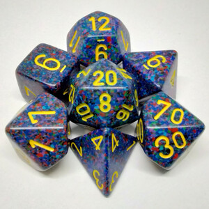 Chessex Dés d&d 7pc picotés "Twilight" (d4, d6, d8, 2 x d10, d12, d20) 601982021191