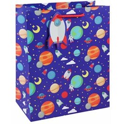 Lamarche Importation Sac cadeau Astronautes moyen 21,5 x 10,2 x 25,3 cm 5033601019022