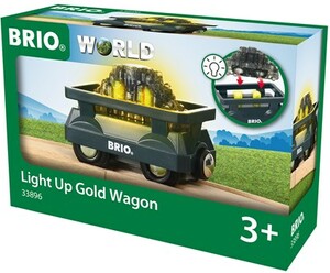 BRIO Brio Train en bois Wagon lumineux chargé d'or 33896 7312350338966
