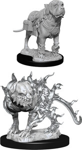 NECA/WizKids LLC Dnd unpainted minis wv11 mastif and shadow mastif 634482900178