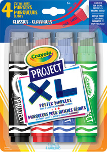 Crayola 4 Marqueurs pour affiches géants - Classiques 063652048103