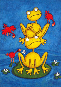 Héloïse Carte de fête Héloïse - Deux grenouilles sans texte 871983090643