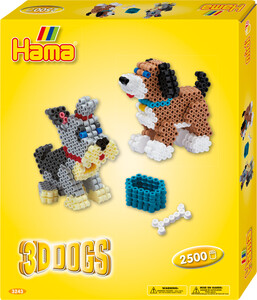 Hama Hama Midi Boîte cadeau chien 3D 2500 perles et 1 plaque 3243 028178032432