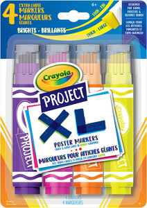 Crayola 4 Marqueurs pour affiches géants - Vives 063652048202