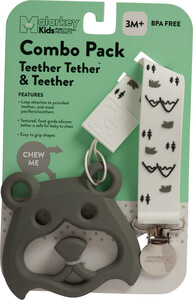 Malarkey Teether Tether + Teether COMBO - Bear Mountain + Bear 628065000072