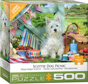 Eurographics Casse-tête 500 XL Scottie Dog Picnic 628136454612