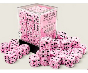 Chessex Dés 36d6 12mm Speckled pink 601982076023