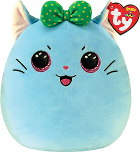 Ty KIRRA - chat bleu avec boucle squish 10" 008421392384