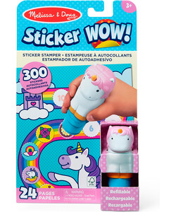 Melissa & Doug sticker wow - bloc d'activités et estampeuse à autocollants - licorne 000772320139