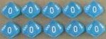 Chessex Dés 10d10 bleu des Caraibes avec chiffres blancs (10 x d10) 601982023966
