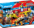 Playmobil Playmobil 70557 Camion de pompiers et véhicule enflammé (juillet 2021) 4008789705570