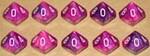 Chessex Dés 10d10 festive violet avec chiffres blancs (10 x d10) 601982024277