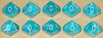 Chessex Dés 10d10 aqua (10 x d10) 601982024291