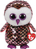 Ty CHECKS - paillettes (sequin) pink/blk owl m 008421367856