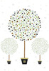 Kiub Carte fête Sparkle arbres sans texte 3700572717418