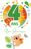 Cart'image Éditions Carte de fête 4 ans Bon anniversaire - Koalas - avec texte CDAG004