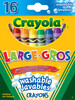 Crayola 16 grosses craies de cire lavables (crayons de cire) 063652328106